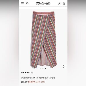 Madewell Multicolor Striped Skirt
